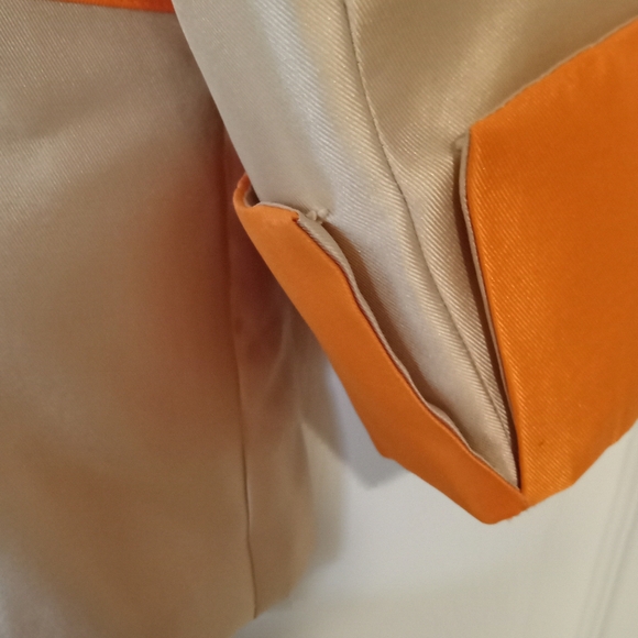 Midnight Velvet Cocktail Party Celebration Topper Jacket Gold Orange 16 - Picture 7 of 16